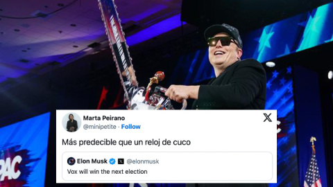 Elon Musk Elon Musk dUrante la conferencia ultra CPAC.