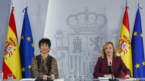 Las ministras Saiz y Alegría, este martes en La Moncloa.