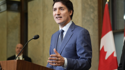 EuropaPress_6558004_04_march_2025_canada_ottawa_canadas_prime_minister_justin_trudeau_holds Justin Trudeau, este martes.