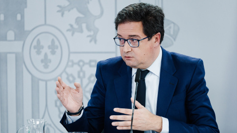 El ministro de Transformación Digital y Función Pública, Óscar López, durante una rueda de prensa posterior a la reunión del Consejo de Ministros