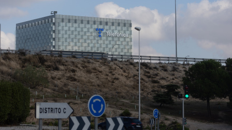 EuropaPress_6327871_fachada_sede_telefonica_noviembre_2024_madrid_espana_telefonica_registro Fachada de la sede de Telefónica.