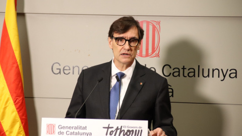 Illa a la Casa de la Generalitat de Perpinyà. 07/03/2025 Illa intervé des de la Casa de la Generalitat de Perpinyà.