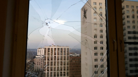 moscu Imagen de un edificio de apartamentos en un complejo residencial de Moscú tras un ataque con drones, a 11 de marzo de 2025.