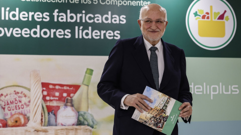 El presidente de Mercadona, Juan Roig, este martes en Jarrods, en Paterna (València). El presidente de Mercadona, Juan Roig, este martes en Jarrods, en Paterna (València).