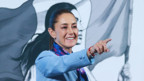 Claudia Sheinbaum en una conferencia del proyecto de la infraestructura acuífera en Ciudad de México el 12 de marzo de 2025. Claudia Sheinbaum en una conferencia del proyecto de la infraestructura acuífera en Ciudad de México el 12 de marzo de 2025.