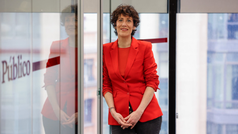 La ministra de Inclusión, Seguridad Social y Migraciones, en la redacción de 'Público'.