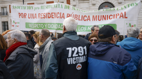 residencias de mayores Concentración a favor de las residencias de mayores públicas en Madrid.