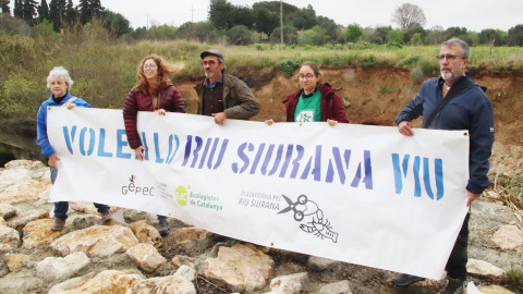 Membres de la PDE, Gepec i Aigua És Vida, al barranc de Barenys Membres de la PDE, Gepec i Aigua És Vida, al barranc de Barenys