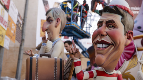 carlos mazón ninot Ninots de Alberto Núñez Feijóo y Carlos Mazón, en las Fallas de València.