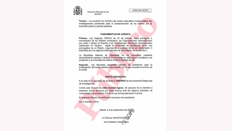 Archivo de denuncia de la Fiscalía Provincial de Madrid