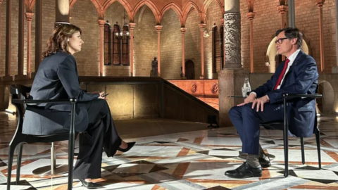 El president de la Generalitat de Catalunya, Salvador Illa, en una entrevista en TV3.