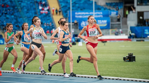 Imagen de archivo del Campeonato de Europa por equipos de la Superliga de Atletismo en Silesia, Polonia, a 30 de mayo de 2021. Imagen de archivo del Campeonato de Europa por equipos de la Superliga de Atletismo en Silesia, Polonia, a 30 de mayo de 2021.