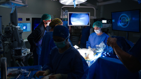 Imagen de archivo de un grupo de médicos efectuando una cirugía en Sevilla, a 7 de febrero de 2025. Imagen de archivo de un grupo de médicos efectuando una cirugía en Sevilla, a 7 de febrero de 2025.