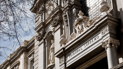 Fachada del Tribunal Supremo, a 27 de febrero de 2025, en Madrid.