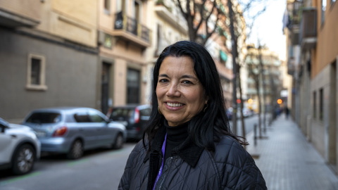 Luz Janeth Forero, directora de la Unidad de Búsqueda de Personas Dadas por Desaparecidas en Colombia, durante su visita a Barcelona, a 17 de febrero de 2025.