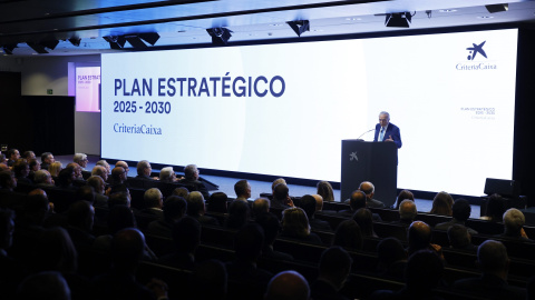 El presidente de CriteriaCaixa, Isidro Fainé, interviene durante la presentación del Plan Estratégico 2025-2030. El presidente de CriteriaCaixa, Isidro Fainé, interviene durante la presentación del Plan Estratégico 2025-2030.