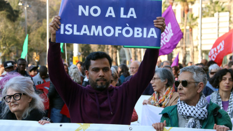 Manifestació contra el feixisme i el racisme a Barcelona. 16/03/2024 Manifestació contra el feixisme i el racisme a Barcelona del març del 2024.