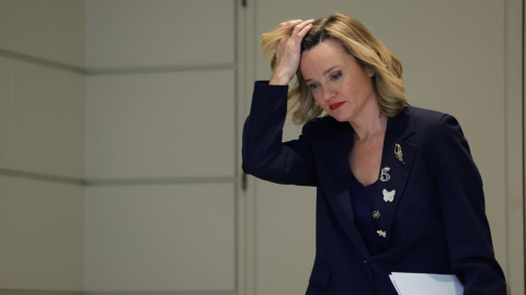 La ministra de Educación y Formación Profesional, Pilar Alegría, durante la sesión del pleno del Senado el pasado 25 de marzo.