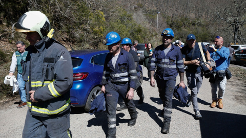 Efectivos de emergencias durante las labores de búsqueda de las víctimas del accidente en la mina de Cerredo, a 31 de marzo de 2025, en Degaña, Asturias. Efectivos de emergencias durante las labores de búsqueda de las víctimas del accidente en la mina de Cerredo, a 31 de marzo de 2025, en Degaña, Asturias.