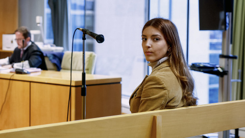 Isabel Medina Peralta La líder del grupo neonazi Bastión Frontal, Isabel Medina Peralta, en el juicio celebrado en la Audiencia de Madrid.