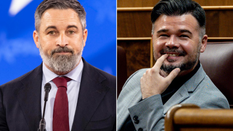 abascal-rufian Imágenes de archivo de Santiago Abascal y Gabriel Rufián.
