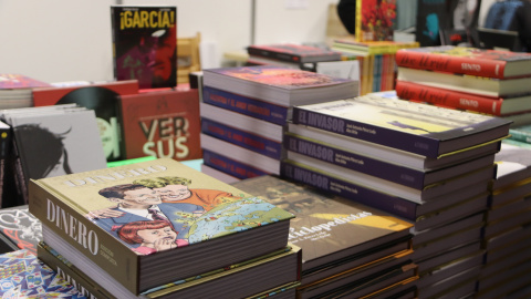 Llibres en una de les parades de Comic Barcelona. Llibres en una de les parades de Comic Barcelona.