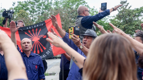 Militantes falangistas en una imagen de archivo.
