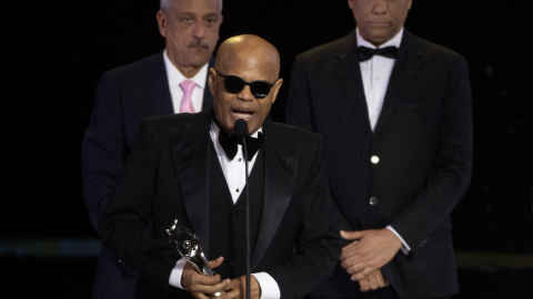 Foto de archivo del dominicano Rubby Pérez durante una entrega de premios en Santo Domingo.