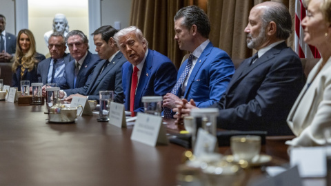 trumpgabinete Donald Trump, en una reunión de su Gabinete este jueves en Washington.