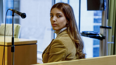 9fde4085d5609d620af0f1885e2e016cb618328dw Una de las líderes de la organización neonazi NS Bastión Frontal, Isabel Medina Peralta durante el juicio en su contra en la Audiencia de Madrid, a 3 de abril de 2025.