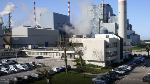 La fábrica de celulosa de Altri en Figueira da Foz, Celulose Beira Industrial (Celbi)..