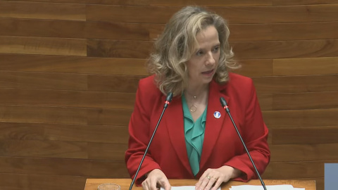 Belarmina Díaz La consejera de Industria asturiana, Belarmina Díaz, anuncia su dimisión en el Parlamento asturiano.