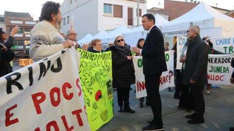 Una protesta contra la incineradora de residus durant una visita del conseller d'Agricultura, Òscar Ordeig Una protesta contra la incineradora de residus durant una visita del conseller d'Agricultura, Òscar Ordeig