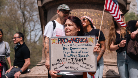 antitrump Protesta contra Trump el pasado 19 de abril de 2025 en Nueva York.