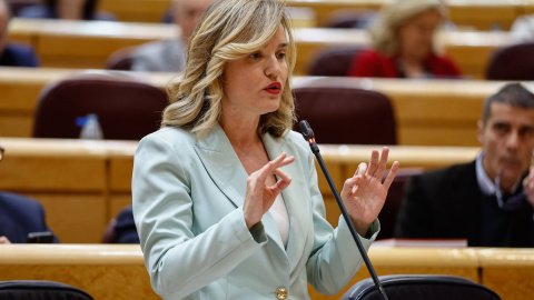 Pilar Alegría La ministra de Educación, Pilar Alegría, en el Senado.
