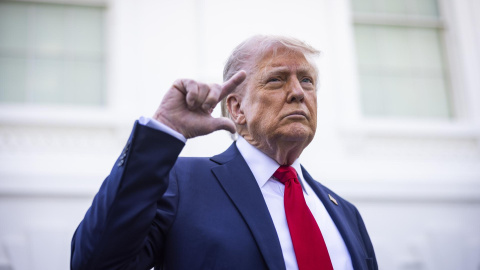 Trump, el pasado miércoles en North Lawn, en Washington. Trump, el pasado miércoles en North Lawn, en Washington.