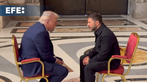 Imágenes del encuentro entre Trump y Zelenski en la basílica de San Pedro