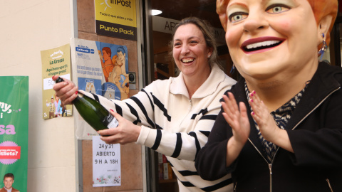 Imatge d'arxiu de la guanyadora de la Grossa de Cap d'Any, a 31 de desembre de 2023. Imatge d'arxiu de la guanyadora de la Grossa de Cap d'Any, a 31 de desembre de 2023.