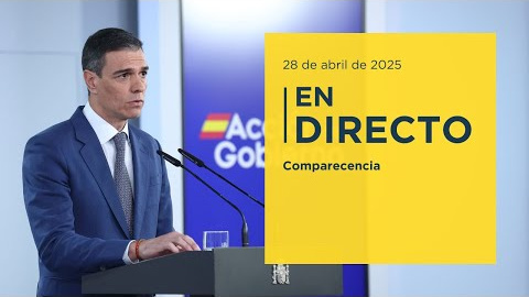 Comparecencia de Pedro Sánchez tras una nueva reunión del Consejo de Seguridad Nacional Síguenos en:
- Facebook: https://www.facebook.com/PalaciodelaMoncloa
- Instagram: https://www.instagram.com/desdelamoncloa/
- Twitter: https://twitter.com/desdelamoncloa
- LinkedIn: https://es.linkedin.com/company/la-moncloa
- WhatsApp: https://bit.ly/whatsapp-gob-web
#España #Gobierno #GobiernodeEspaña #AccióndeGobierno #PedroSánchez #Apagon