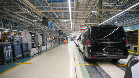 Una furgoneta Mercedes-Benz Vans en la planta de Mercedes Vitoria, a 25 de marzo de 2024, en Vitoria-Gasteiz. Una furgoneta Mercedes-Benz Vans en la planta de Mercedes Vitoria, a 25 de marzo de 2024, en Vitoria-Gasteiz.