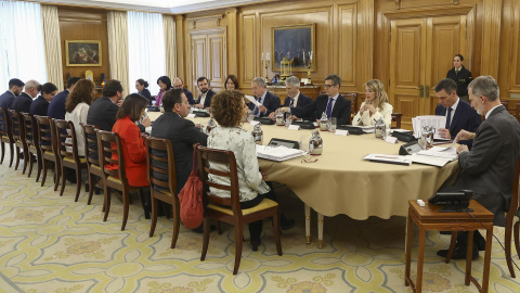Imagen de la reunión del Consejo de Seguridad Nacional celebrada este martes. Imagen de la reunión del Consejo de Seguridad Nacional celebrada este martes