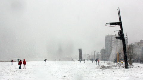 La nevada del 8 de març del 2010 a Barcelona.