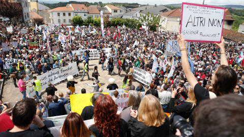 Manifestación contra Altri el 26 de mayo del año pasado en Palas de Rei (Lugo).
