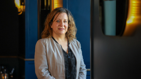 Iratxe García, presidenta del grupo parlamentario socialista en el Parlamento Europeo, tras la entrevista con 'Público' Iratxe García, presidenta del grupo parlamentario socialista en el Parlamento Europeo, tras la entrevista con 'Público'