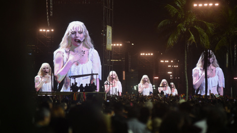 Lady Gaga durante su concierto en la playa de Copacabana, Río de Janeiro (Brasil), a 3 de mayo de 2025. Lady Gaga durante su concierto en la playa de Copacabana, Río de Janeiro (Brasil), a 3 de mayo de 2025.