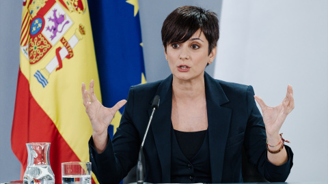 La ministra de Vivienda y Agenda Urbana, Isabel Rodríguez, durante la rueda de prensa posterior al Consejo de Ministros.