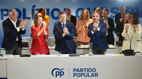 Feijóo, tras anunciar el congreso nacional en el Comité Ejecutivo Nacional. Feijóo, tras anunciar el congreso nacional en el Comité Ejecutivo Nacional.