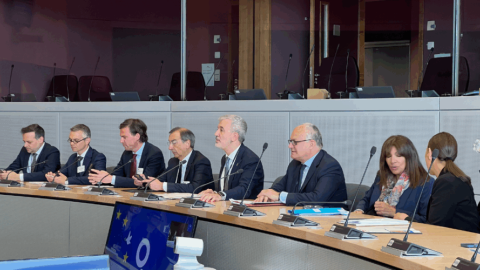 L'alcalde de Barcelona, Jaume Collboni, amb altres alcaldes de Mayors for Housing L'alcalde de Barcelona, Jaume Collboni, amb altres alcaldes de Mayors for Housing