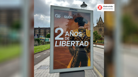 Gijón PP Cartel colocado por el PP de Gijón.