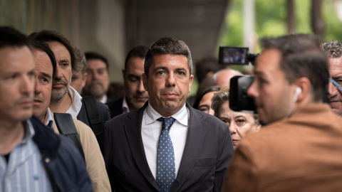 El president de la Comunidad Valenciana, Carlos Mazón, a su llegada a la reunión de la Junta Directiva Nacional del Partido Popular (PP), a 19 de mayo de 2025. El president de la Comunidad Valenciana, Carlos Mazón, a su llegada a la reunión de la Junta Directiva Nacional del Partido Popular (PP), a 19 de mayo de 2025.